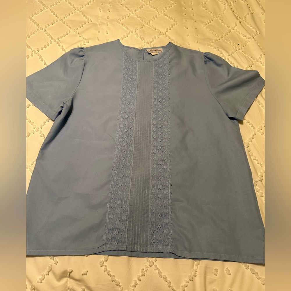 Vintage Women’s Blouse with Lace Size 6
